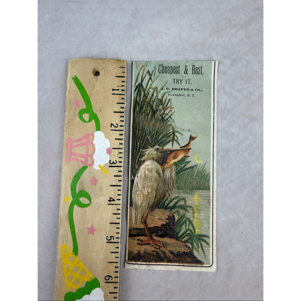 Antique Die Cut Trade Card Pawtucket, RI Pelican 1800s Ephemera - Picture 4 of 5